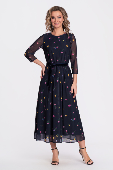 Платье 01-3786-24/23 мультиколор