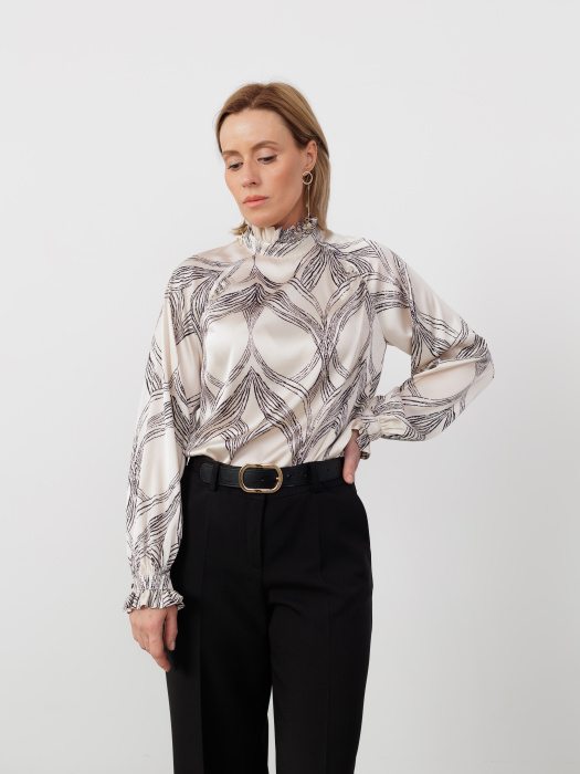 Блуза 2.7.3-848-3 черн.граф.