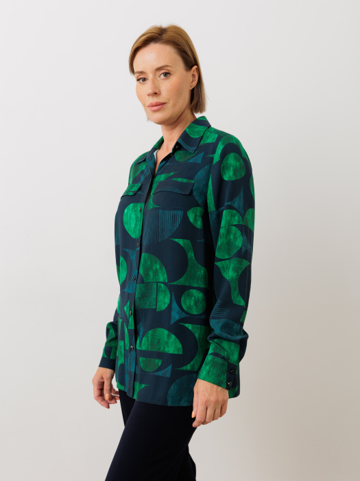 Рубашка 2.73.1-838-3 тёмно-зелены