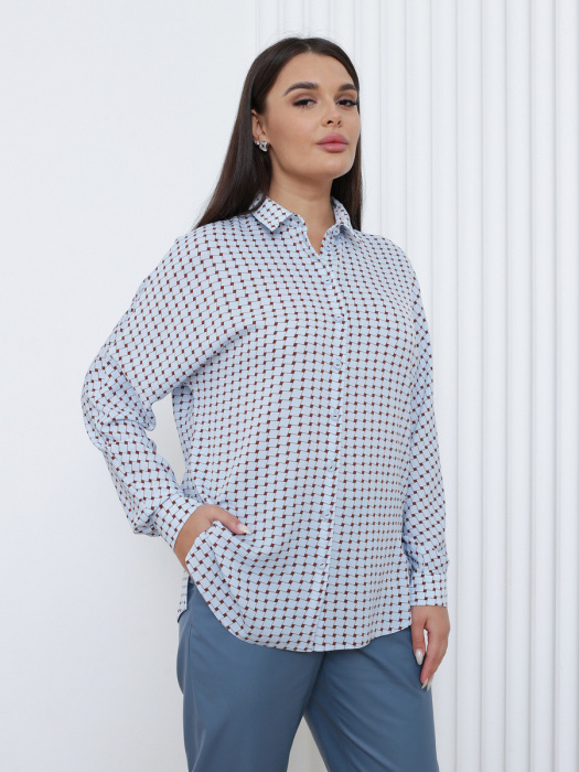 Рубашка 2.73.1-362-2 голубой прин