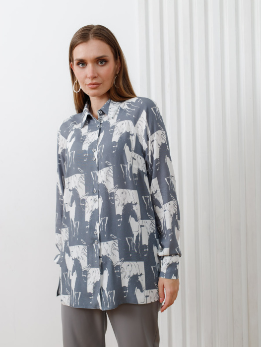 Рубашка 2.73.1-839-3 сер.принт