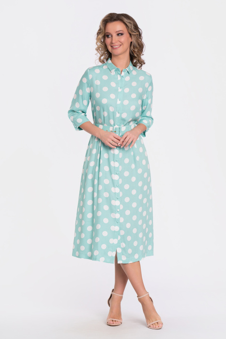 Платье 01-3895-08/23 бирюзовый
