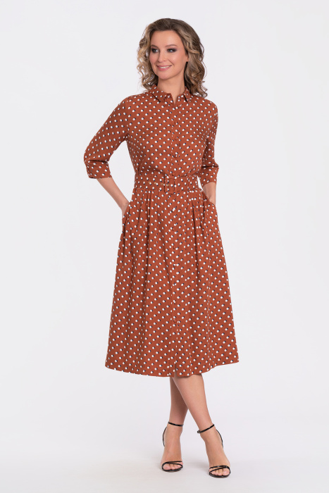 Платье 01-3895-11/23 горчица