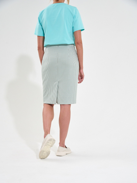 Юбка 2.4.1-31-3 мятный, клетка