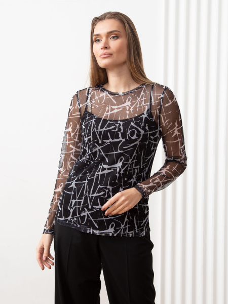 Блуза 4.6.1-231-3 черно-белый