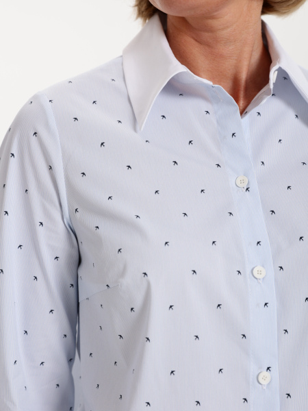 Рубашка 2.73.1-854.1-4 голуб/бел.