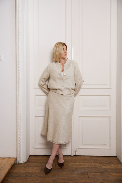 Юбка 2.4.3-817-4 жемч.твид