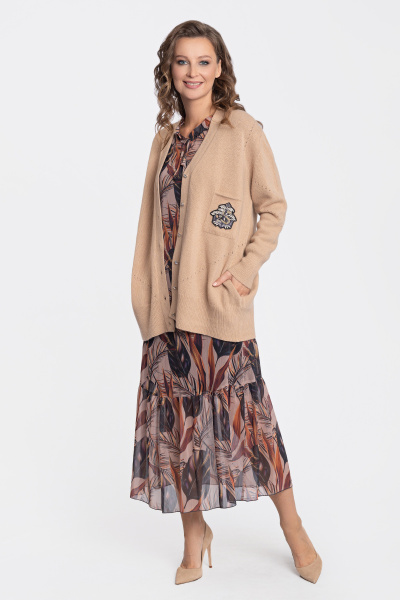 Кардиган BD5273 бежевый