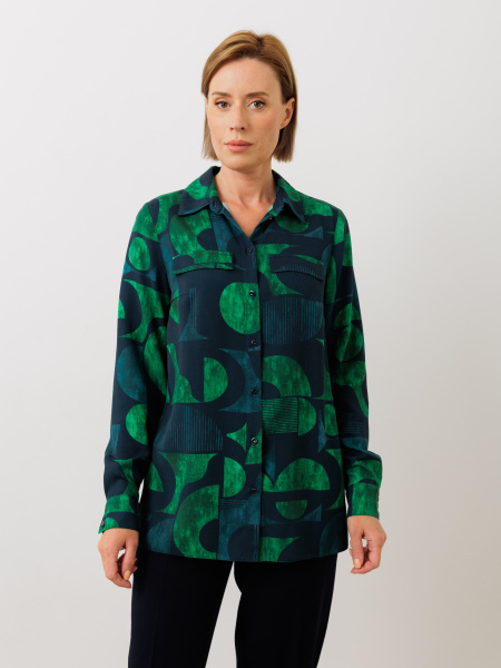 Рубашка 2.73.1-838-3 тёмно-зелены