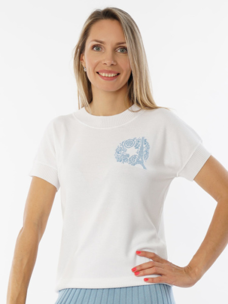Джемпер М0297 бел/гол