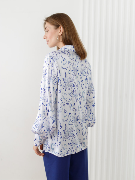 Блуза 2.7.1-371-3 бело-синий