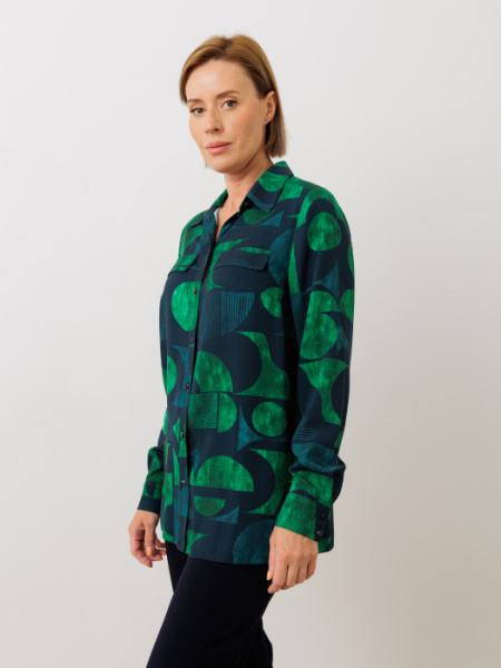 Рубашка 2.73.1-838-3 тёмно-зелены