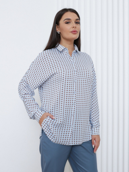 Рубашка 2.73.1-362-2 голубой прин