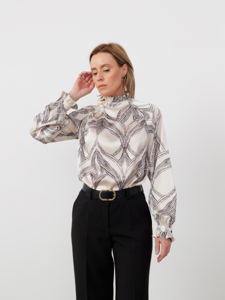 Блуза 2.7.3-848-3 черн.граф.