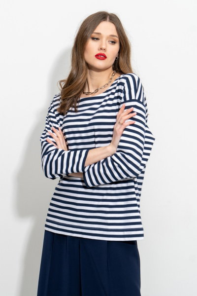 Лонгслив 13.1335.222 Сине-Белая по