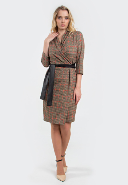 Платье 6366-7 песочный/черный Платье 6366-7 песочный/черный