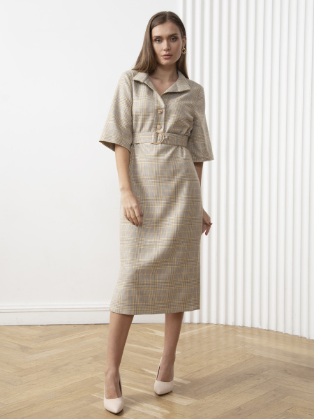 Платье 2.1.2-780-3 бежевый клетк