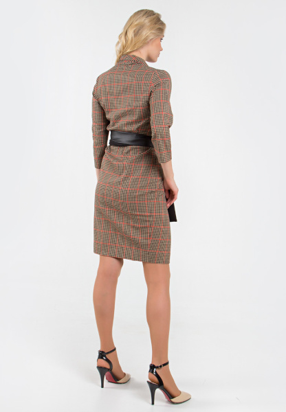 Платье 6366-7 песочный/черный Платье 6366-7 песочный/черный