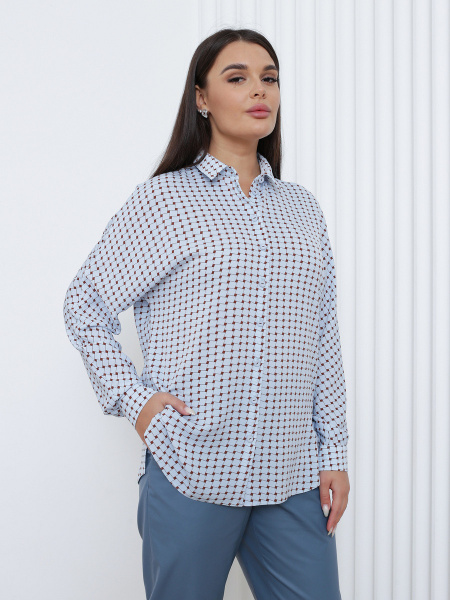 Рубашка 2.73.1-362-2 голубой прин