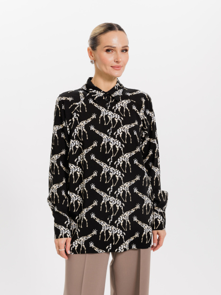 Рубашка 2.73.1-839-4 черн.жирафы