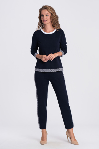 Пуловер GALICJA II сине-белый