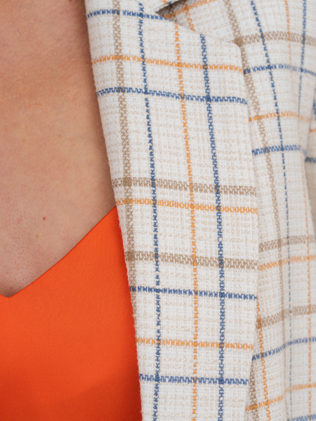 Жакет 2.3.1-101-3 молочный/клет