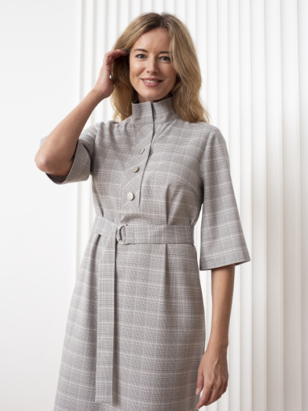 Платье 2.1.2-780-3 серый, клетка