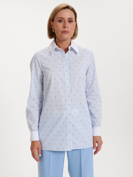 Рубашка 2.73.1-854.1-4 голуб/бел.