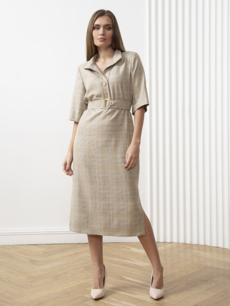 Платье 2.1.2-780-3 бежевый клетк